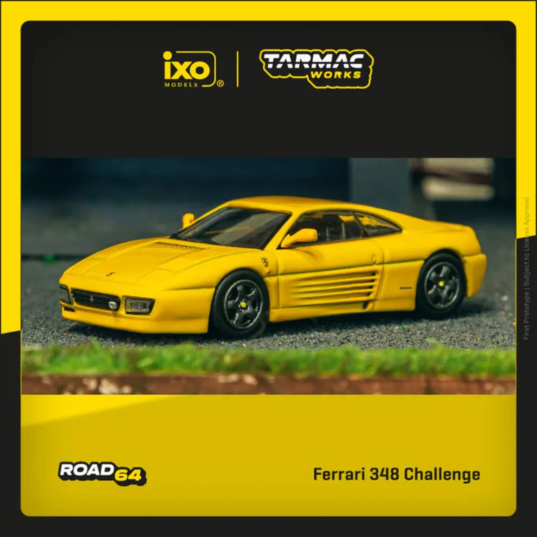Tarmac Works Ferrari 348 Challenge Yellow 1:64