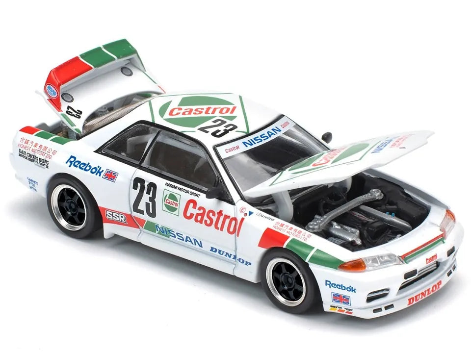 Nissan Skyline BNR32 Macau Guia Race 1990 #23 Castrol White 1:64