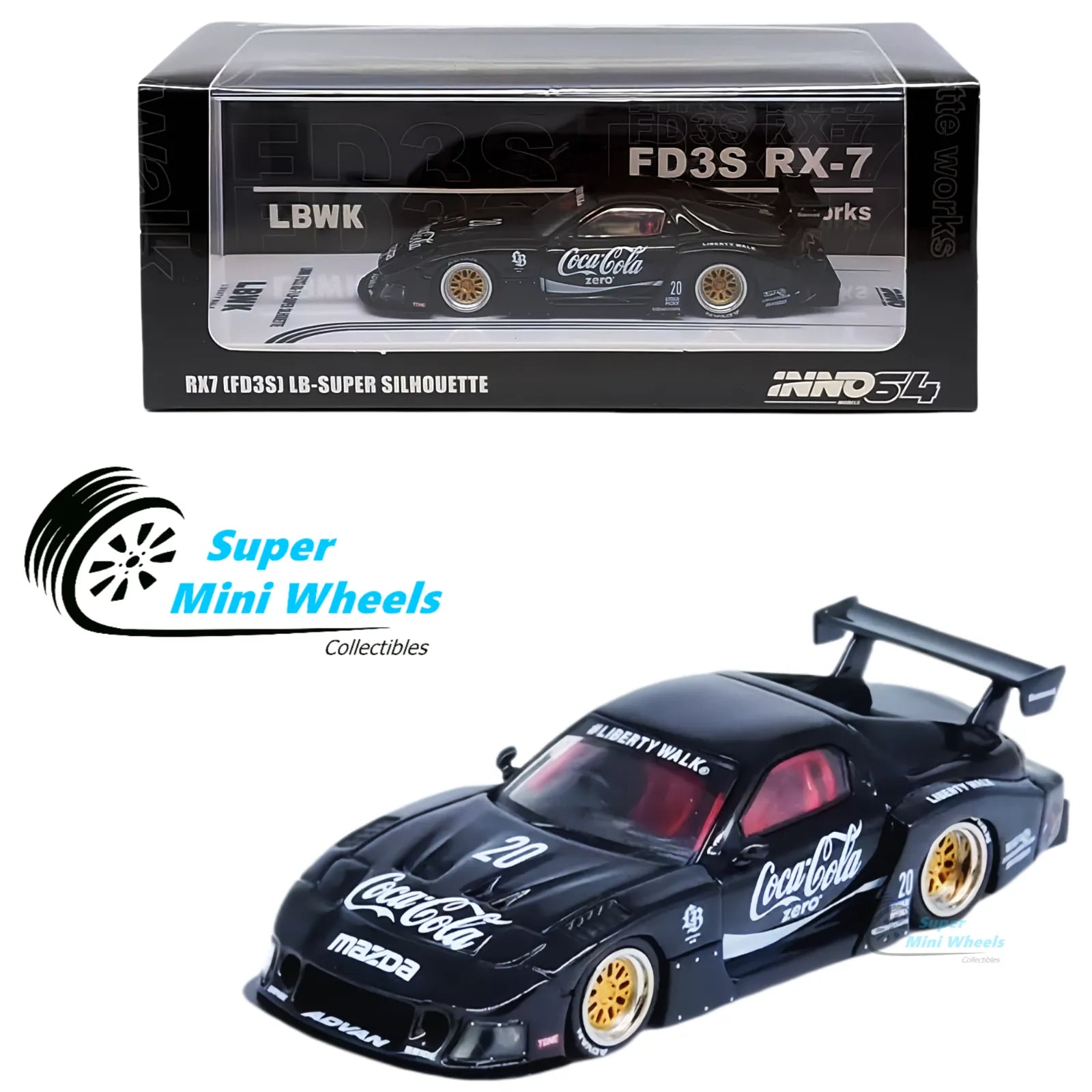 Mazda RX-7 FD3S LB-Super Silhouette Black 1:64