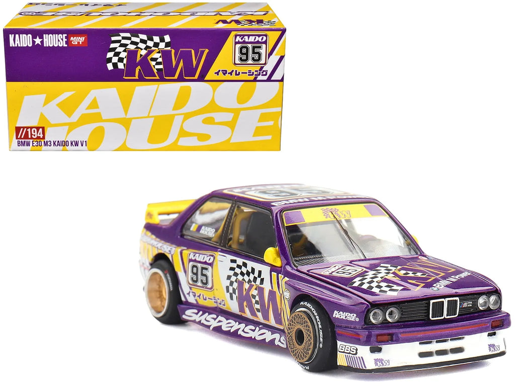 BMW M3 E30 Kaido KW V1 Purple Yellow #95 1:64