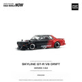Nissan Skyline Kenmeri GT-R V8 Drift Advan Red Black 1:64
