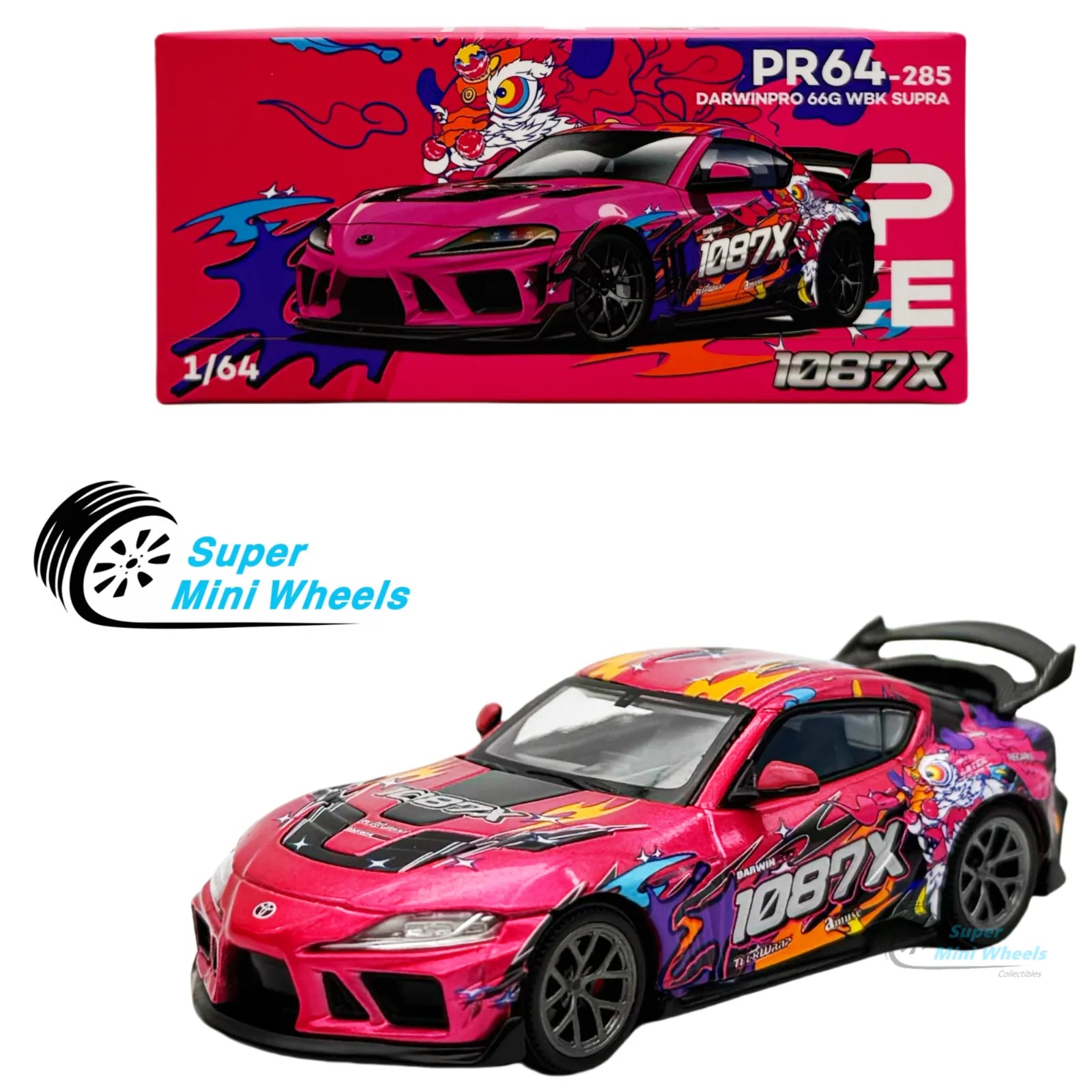 Toyota GR Supra Darwinpro 66G WBK 1087X Pink Purple 1:64