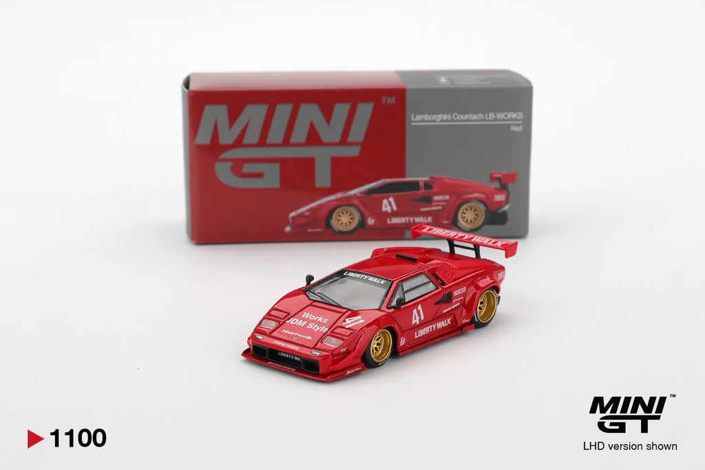Mini GT Lamborghini Countach LB-Works Red 1:64