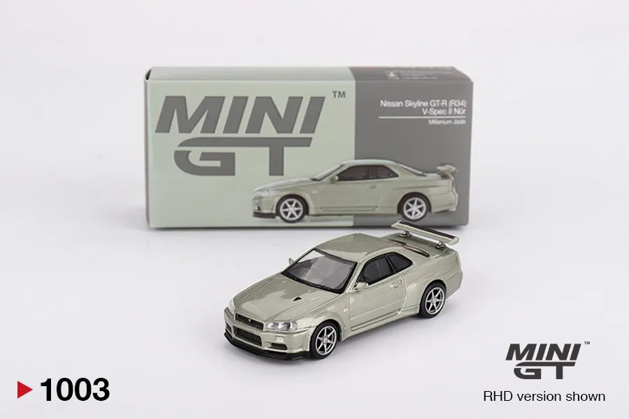 Nissan Skyline GT-R R34 V-Spec II Champagne 1:64