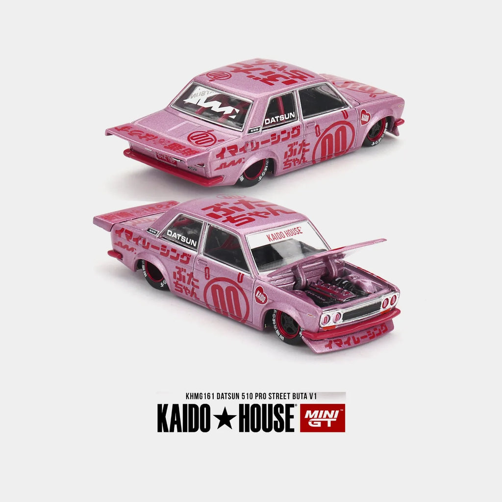 Datsun 510 Pro Street Buta V1 Pink #00 1:64
