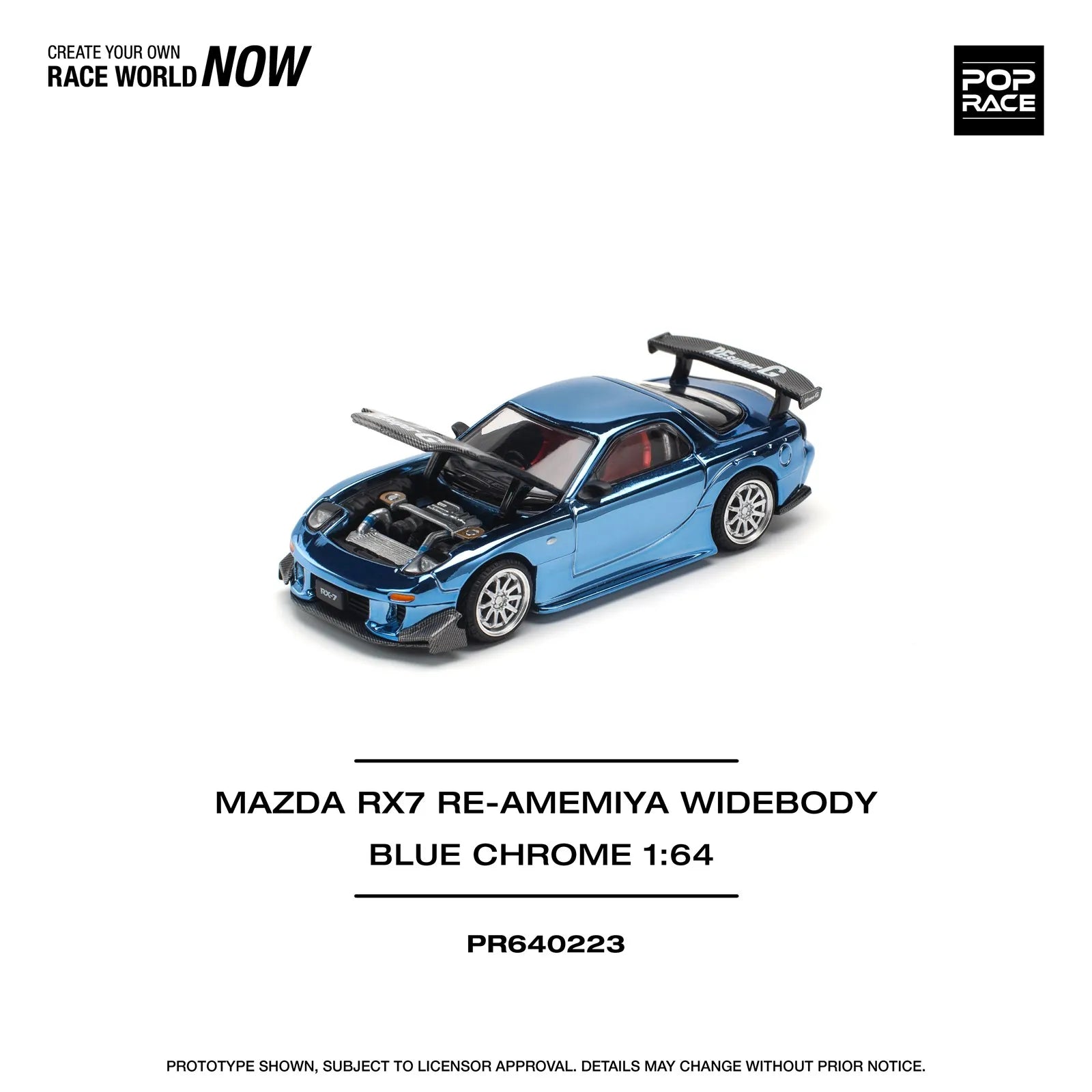Mazda RX-7 FC3S RE Amemiya Blue 1:64