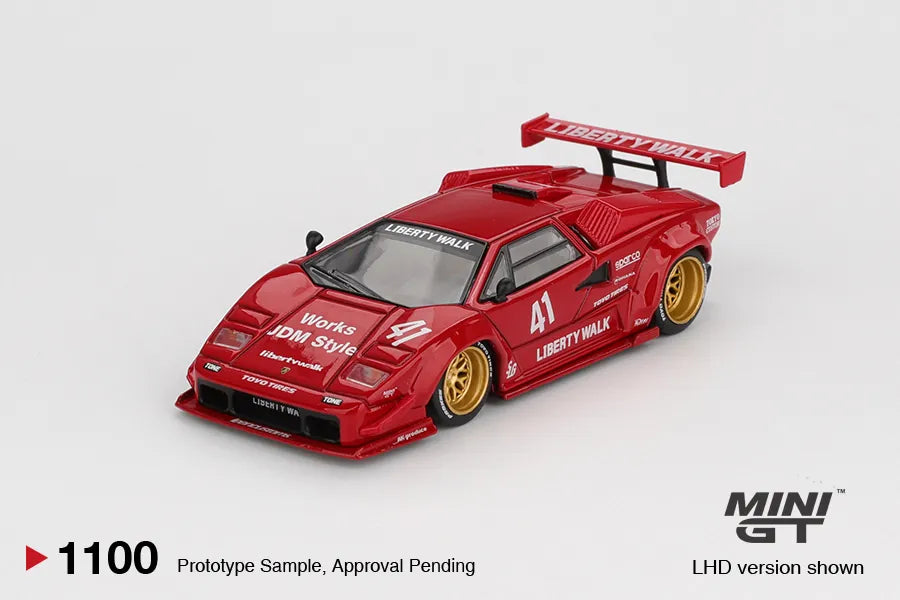 Mini GT Lamborghini Countach LB-Works Red 1:64