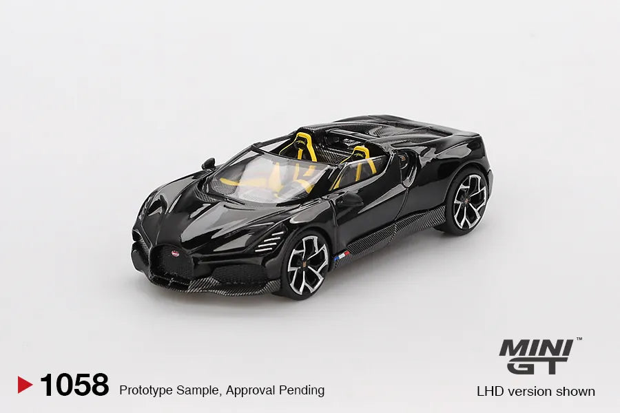 Bugatti W16 Mistral Black Yellow 1:64
