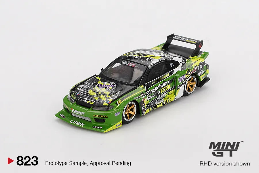 Nissan S15 Silvia LB-Super Athlete V2 Green Black 1:64