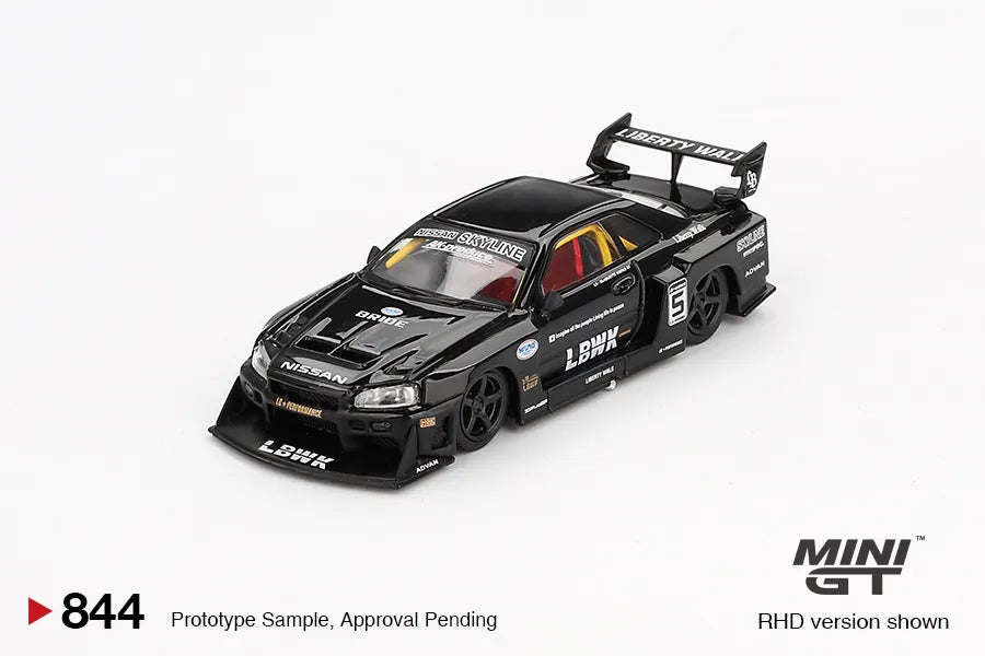 Nissan Skyline GT-R R34 LB-Super Silhouette Black 1:64
