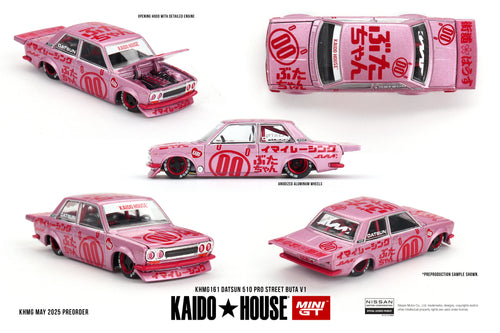 Datsun 510 Pro Street Buta V1 Pink #00 1:64