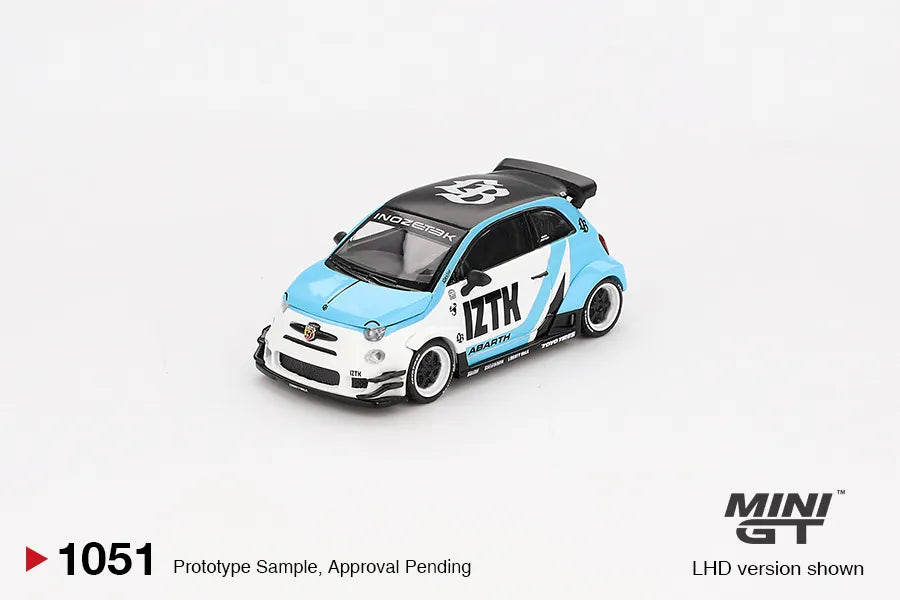 LB-Works x Abas Works Abarth 595 IZTK White Blue 1:64