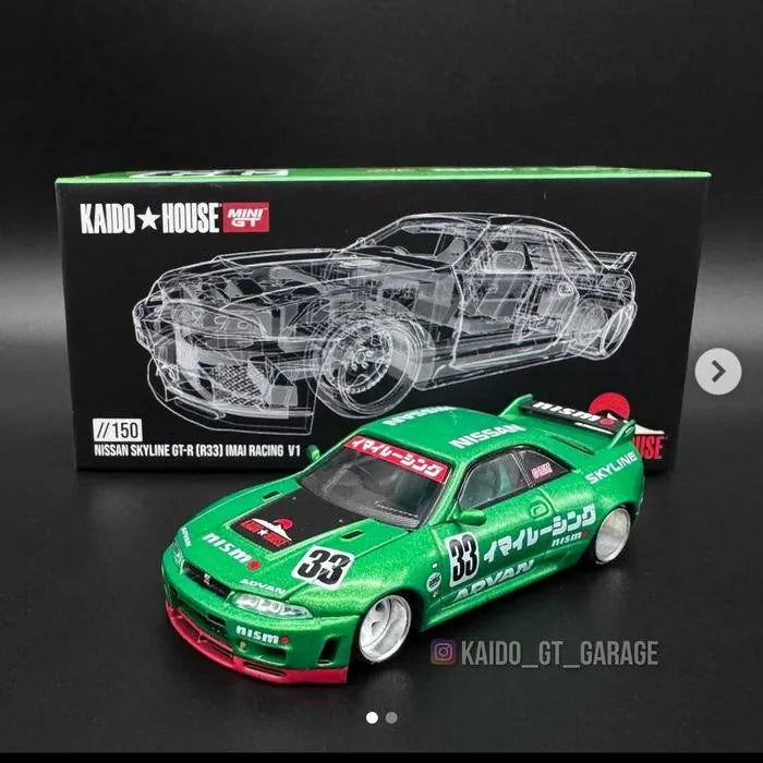 Nissan Skyline GT-R R33 IMAI Racing V1 Green #33 1:64
