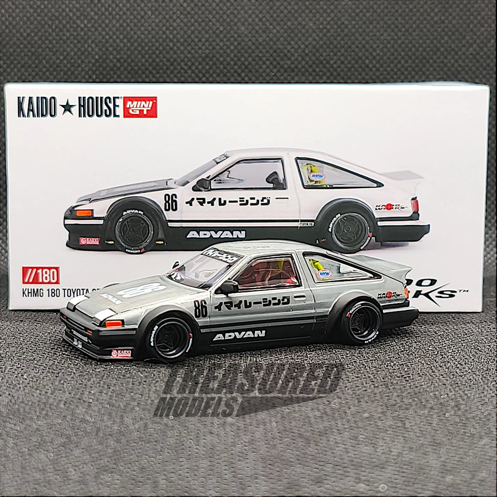 Toyota Sprinter Trueno AE86 KHMG Chase Edition Silver Black 1:64