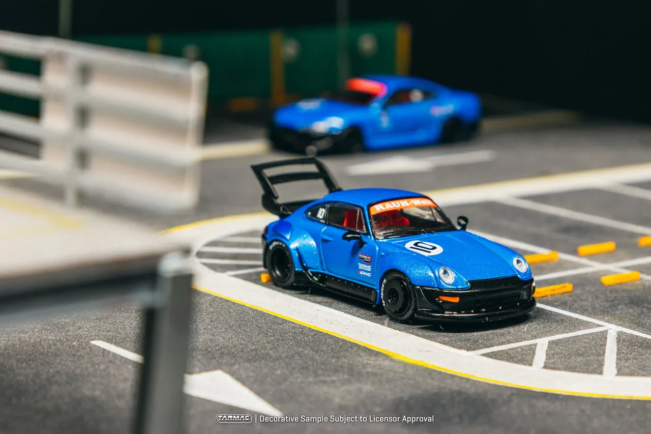 Porsche 911 RWB 993 10th Anniversary Blue #10 1:64