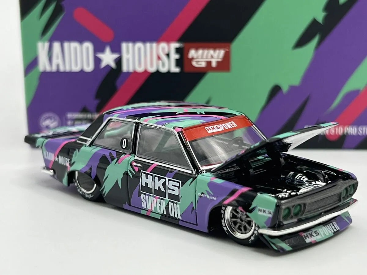 Datsun 510 Wagon HKS V1 Green Purple 1:64