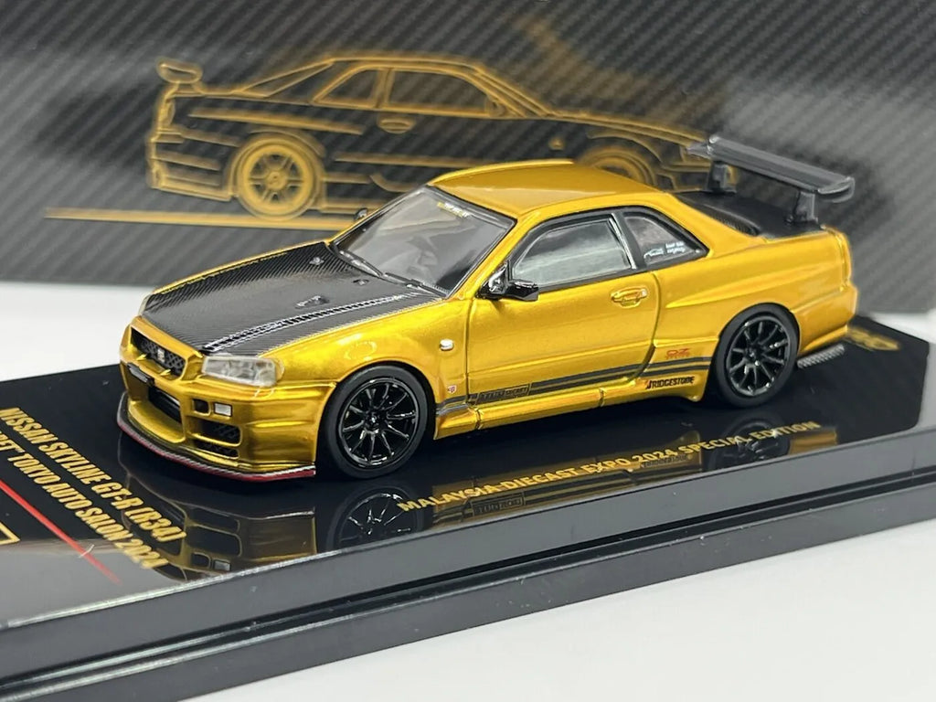 Nissan Skyline GT-R R34 Top Secret Gold 1:64