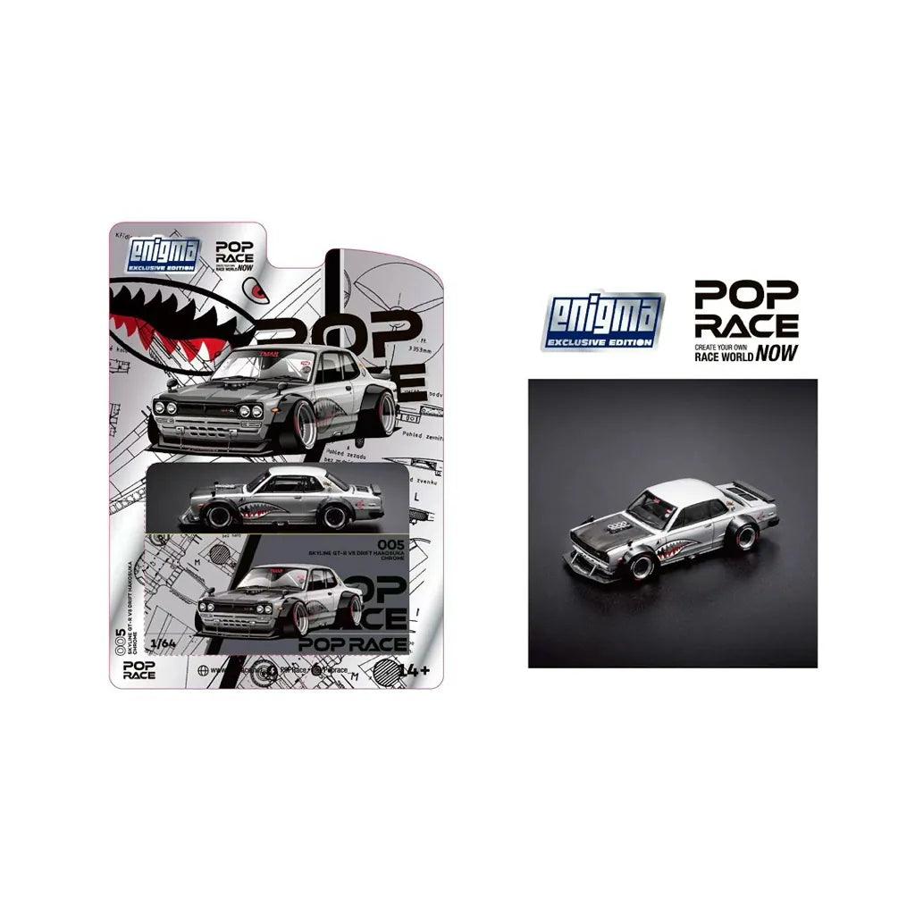 Nissan Skyline Hakosuka Shark Edition Silver Black Enigma 1:64