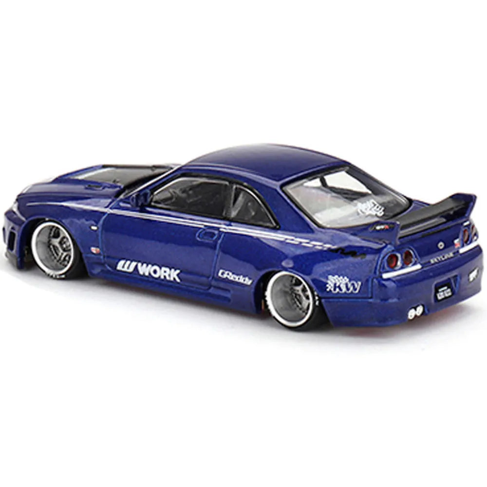 Nissan Skyline GT-R R33 Active Carbon V2 Blue 1:64