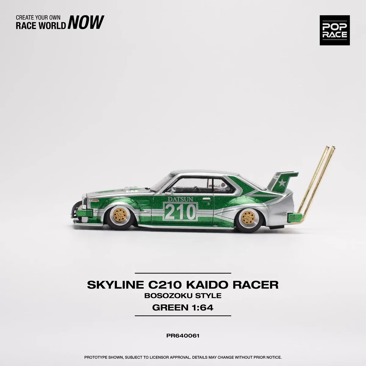 Nissan Skyline C210 Bosozoku Style Red White 1:64