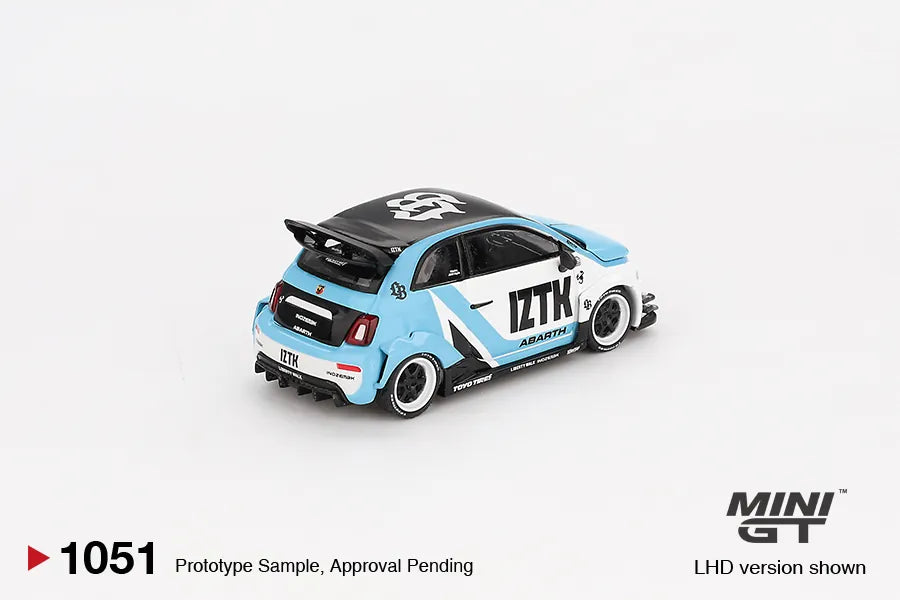 LB-Works x Abas Works Abarth 595 IZTK White Blue 1:64