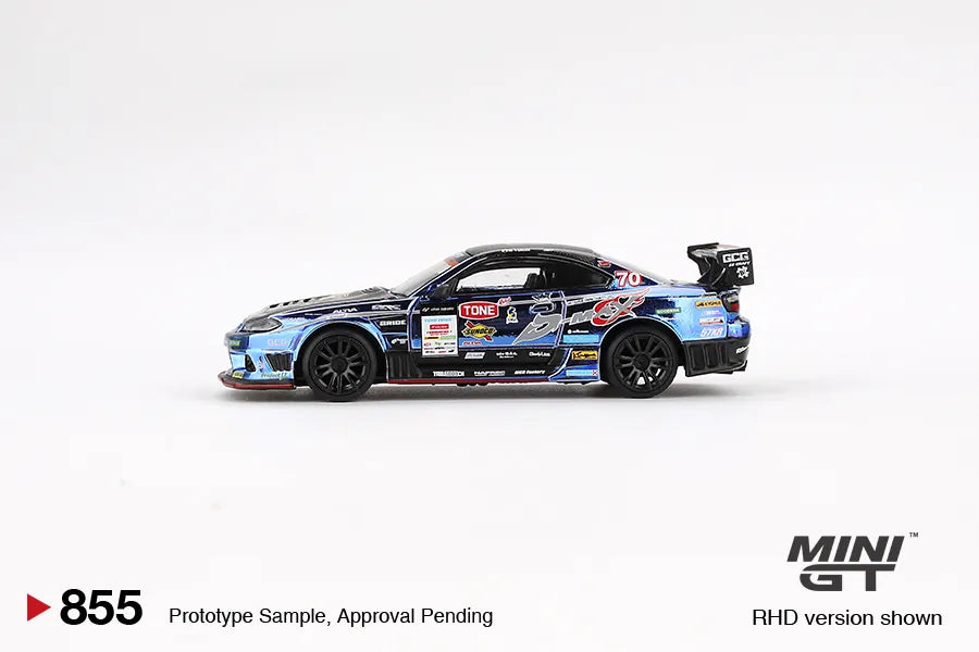 Nissan S15 Silvia Race Livery Dark Blue 1:64