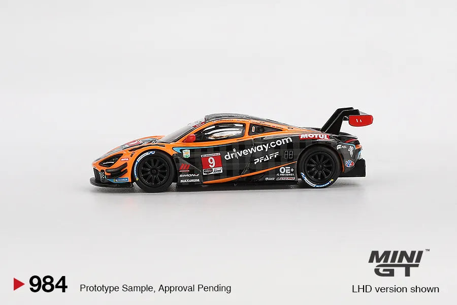 Mini GT McLaren 720S GT3 Evo Pfaff Motorsports IMSA 2024 Daytona #984 1:64
