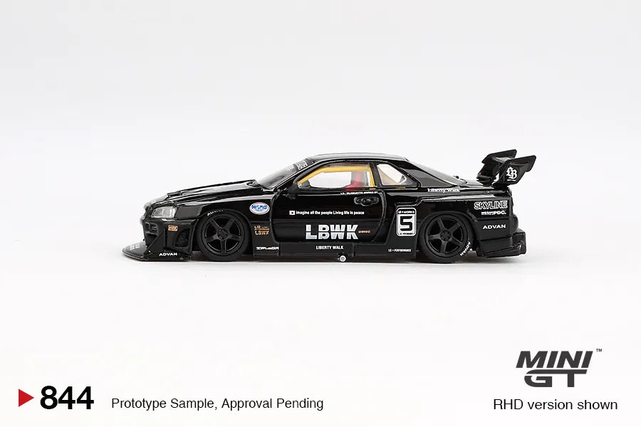Nissan Skyline GT-R R34 LB-Super Silhouette Black 1:64