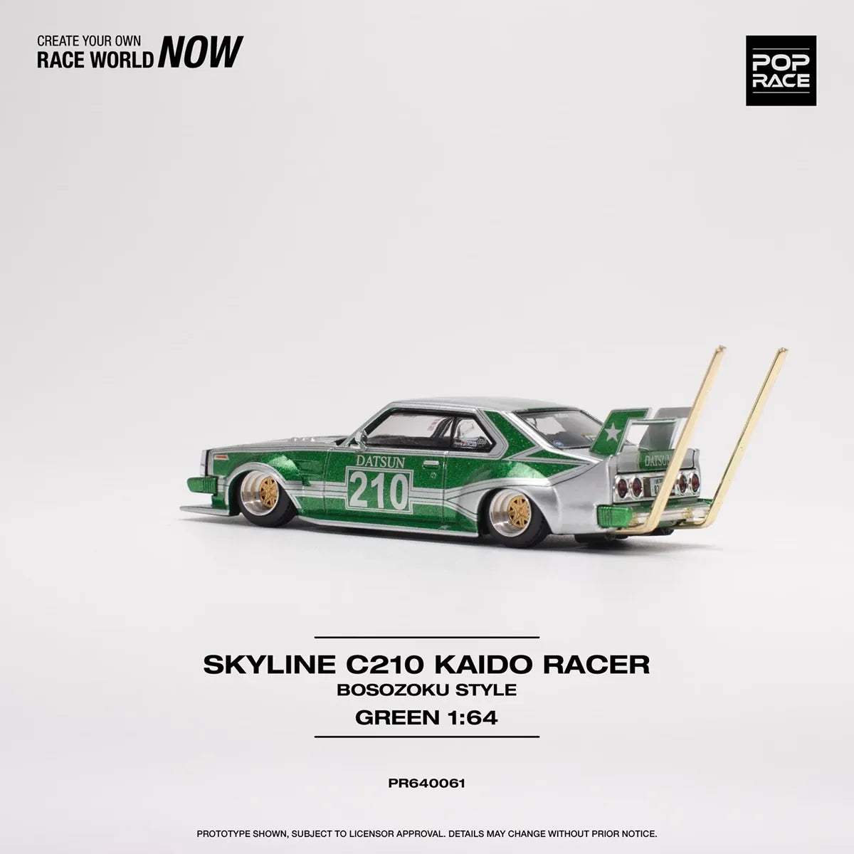 Nissan Skyline C210 Bosozoku Style Red White 1:64