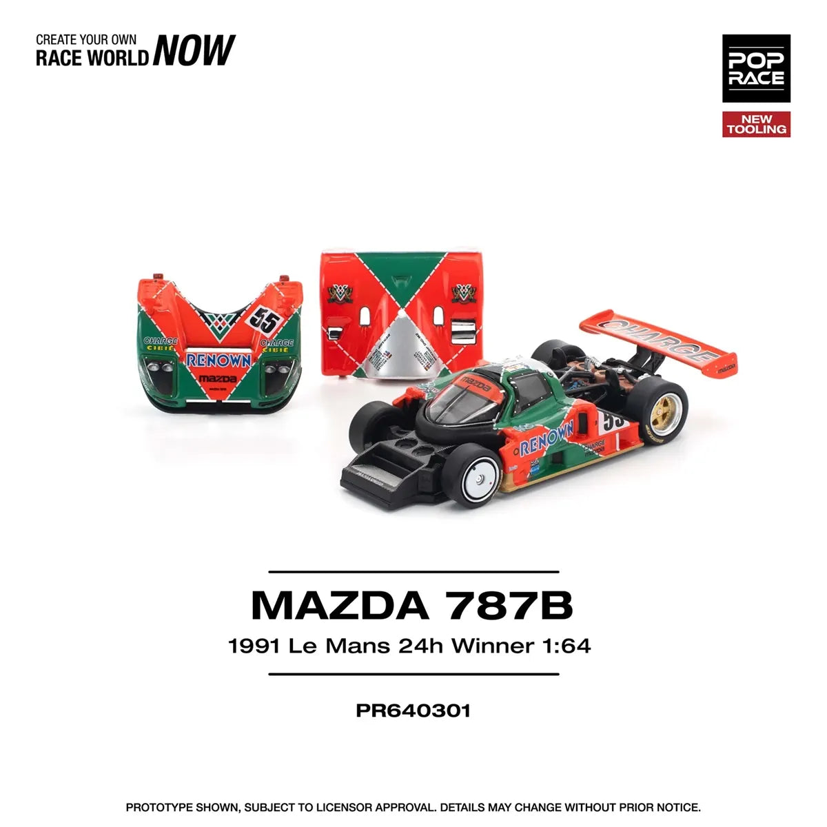 Pop Race Mazda 787B 1991 Le Mans 24h Winner 1:64