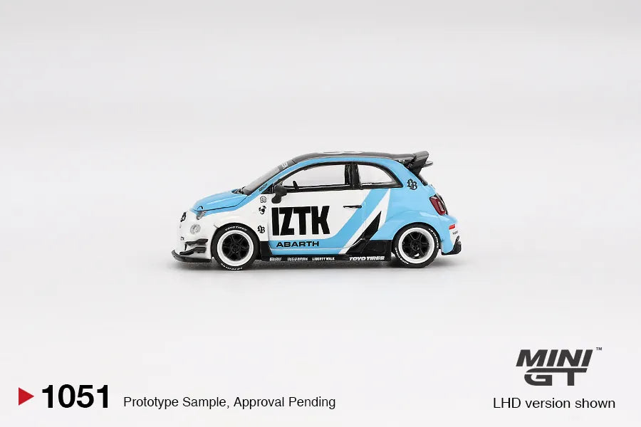 LB-Works x Abas Works Abarth 595 IZTK White Blue 1:64