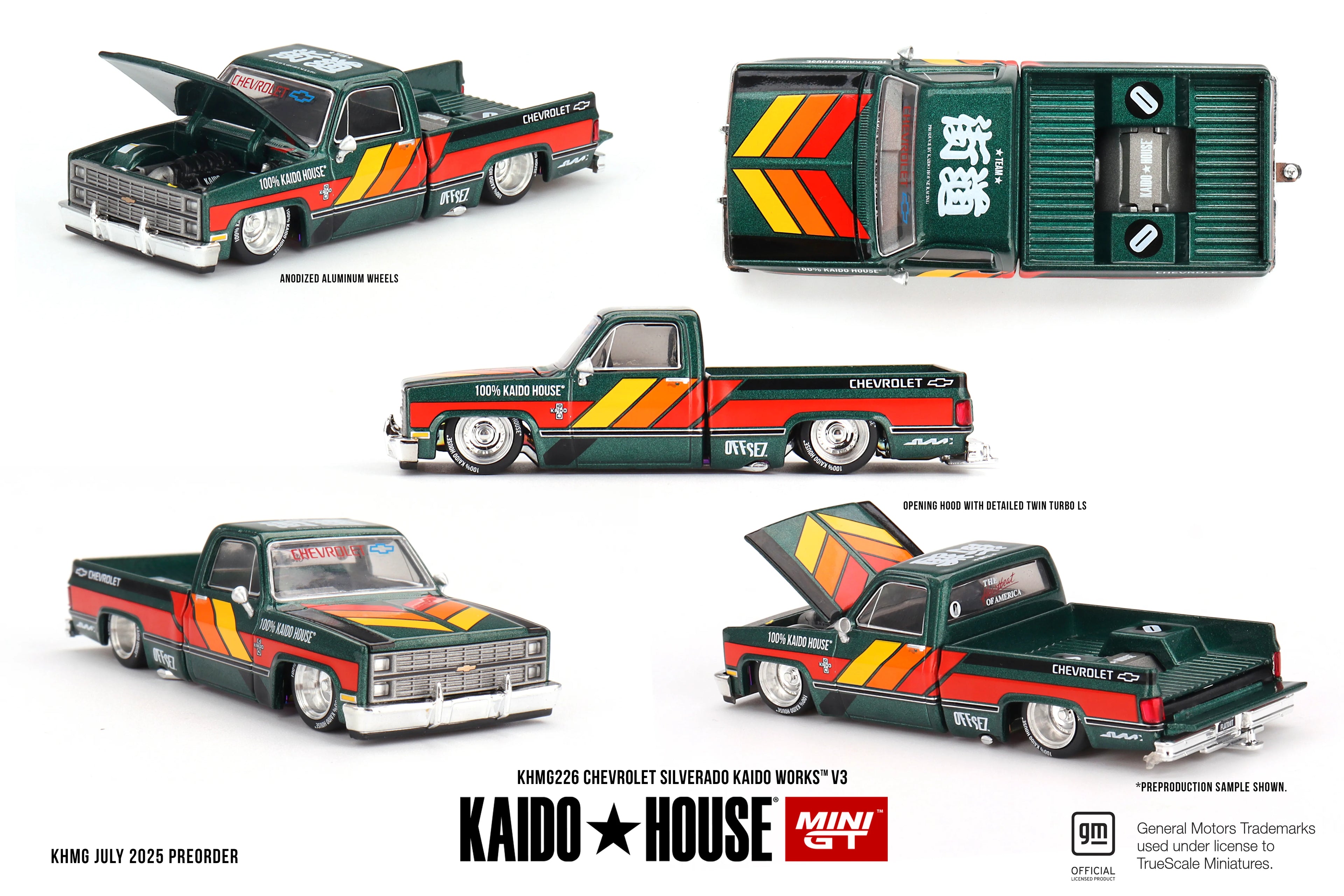 Kaido House x Mini GT Chevrolet Silverado Kaido Works V3 #226 1:64