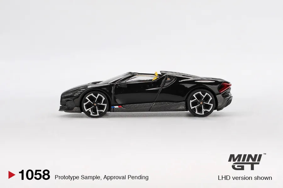 Bugatti W16 Mistral Black Yellow 1:64