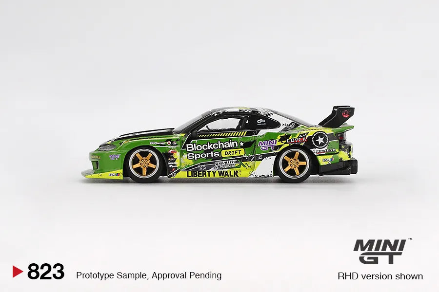 Nissan S15 Silvia LB-Super Athlete V2 Green Black 1:64