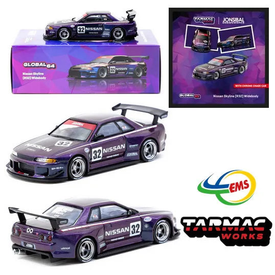 Nissan Skyline R32 Widebody Midnight Purple 1:64