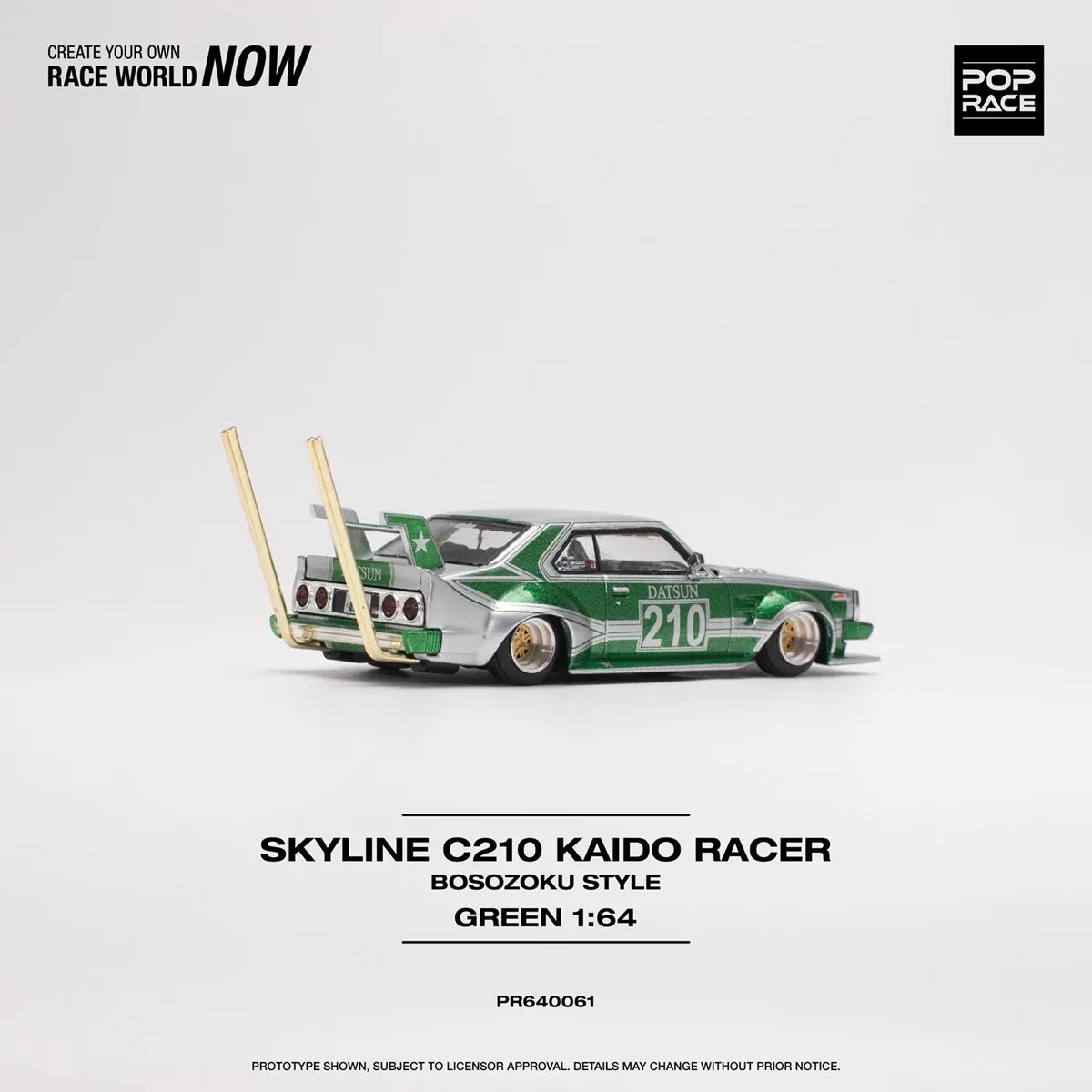 Nissan Skyline C210 Bosozoku Style Red White 1:64