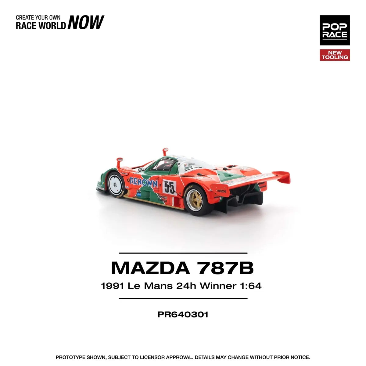 Pop Race Mazda 787B 1991 Le Mans 24h Winner 1:64