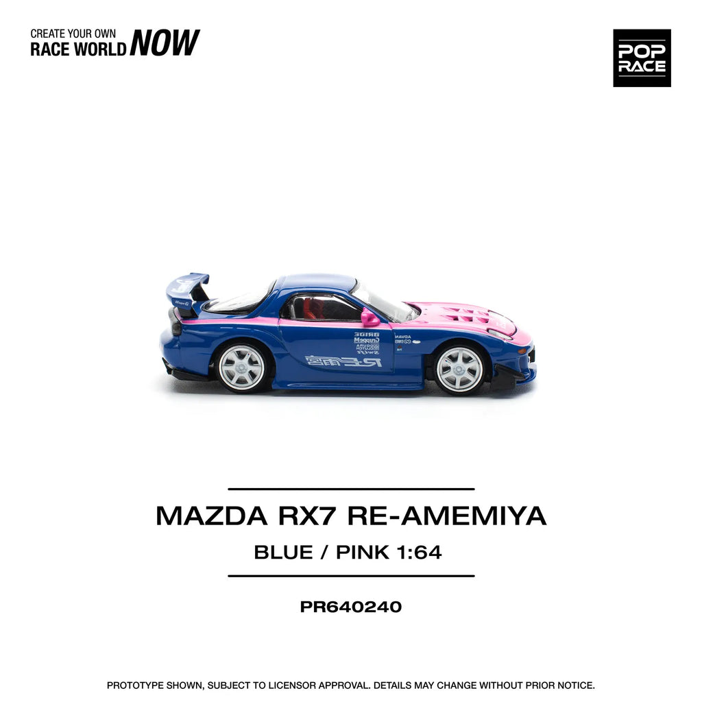 Mazda RX-7 FD3S RE Amemiya Blue Pink 1:64